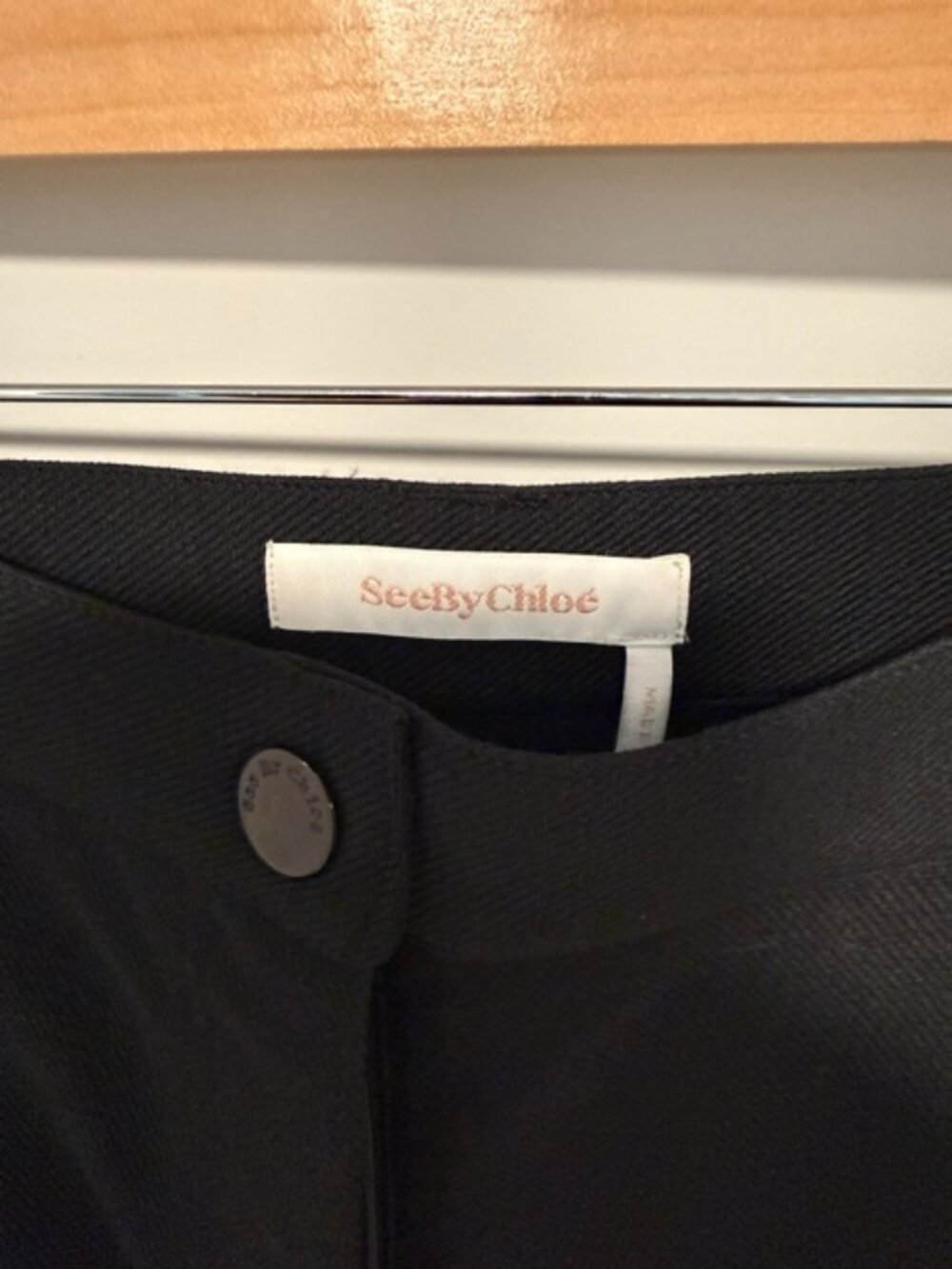 See by Chloe - Size 42 Black Wool Pant NWOT
